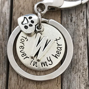 Dog loss memorial key chain