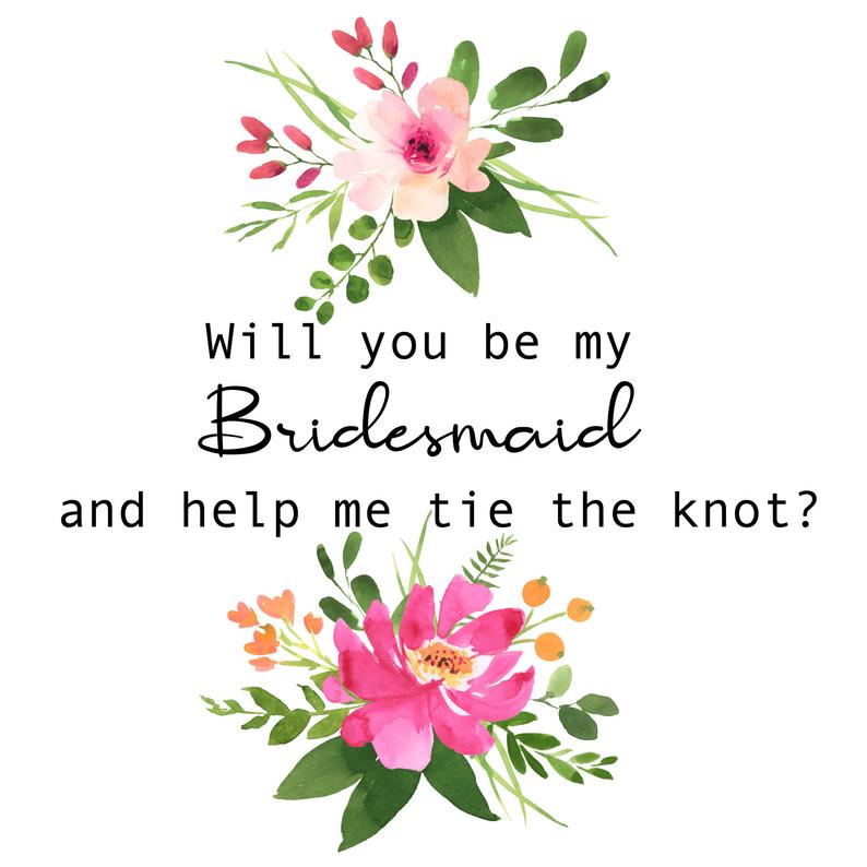 Bridesmaid Gifts | Blush Bridal Party Hair Tie Proposal Cards — Shop Hair  Tie Favors + Gifts