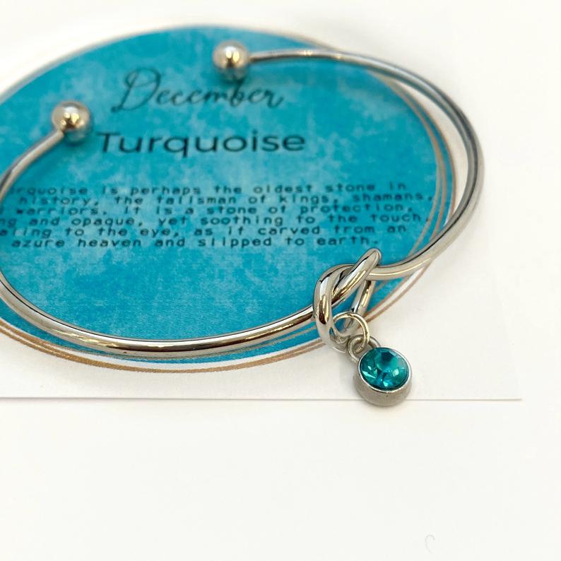 Turquoise Bracelet, December birthstone bracelet, Knot Bracelet, Mother Bracelet, Grandma Gift, December Birthday, BFF gift, Sister Gift
