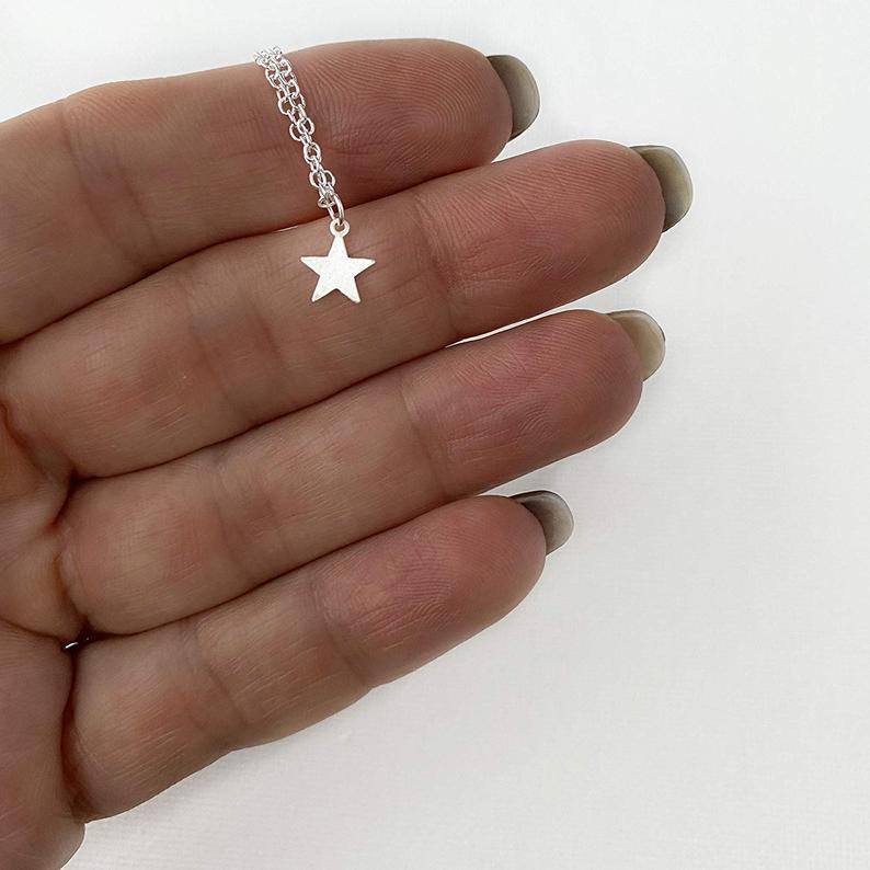 Sterling silver Good friends matching star necklace set